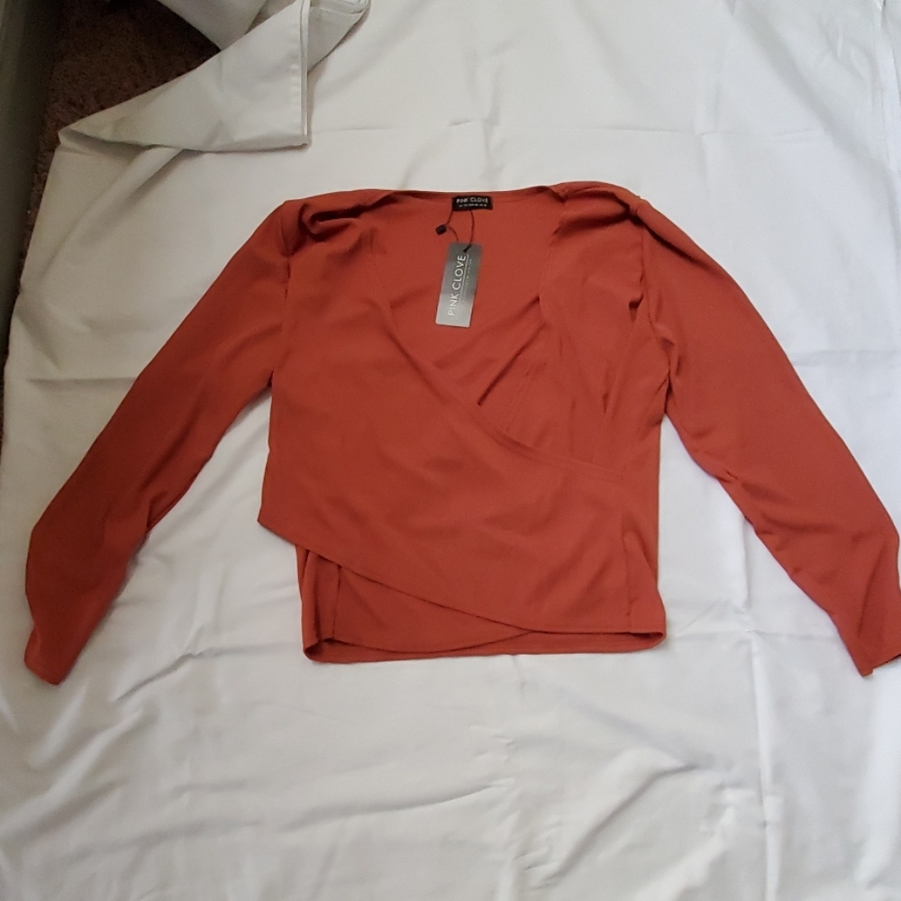 Plus Vera Wrap Rib Top